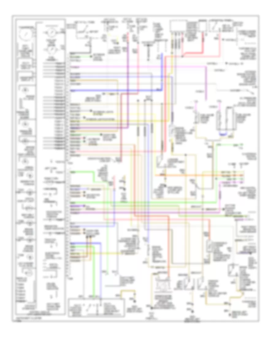 Instrument Cluster Wiring Diagram, Late Production for Volkswagen Passat GLX 4Motion 2001