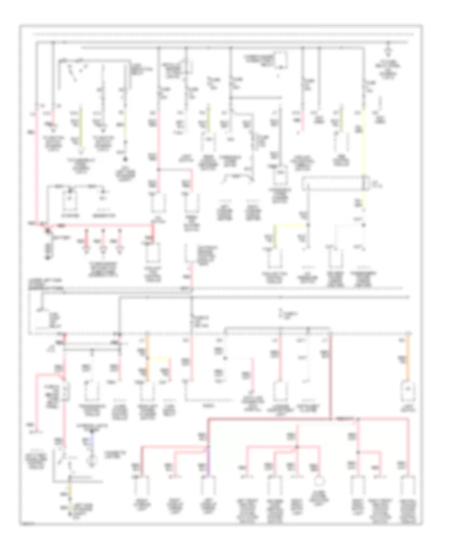 Power Distribution Wiring Diagram 1 of 3 for Volkswagen Cabrio GL 2002