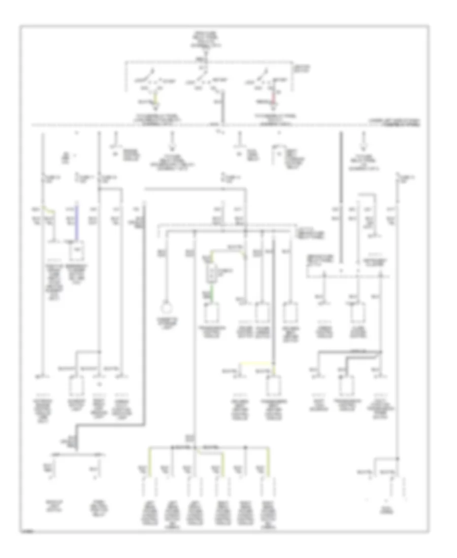 Power Distribution Wiring Diagram 2 of 3 for Volkswagen Jetta GLS 1996