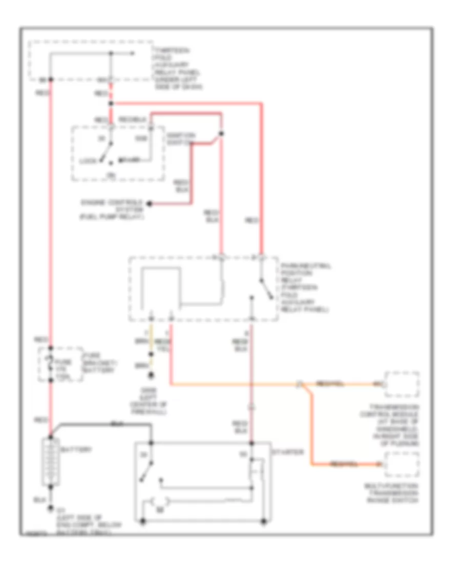 Starting Wiring Diagram, AT for Volkswagen Golf GL 2002