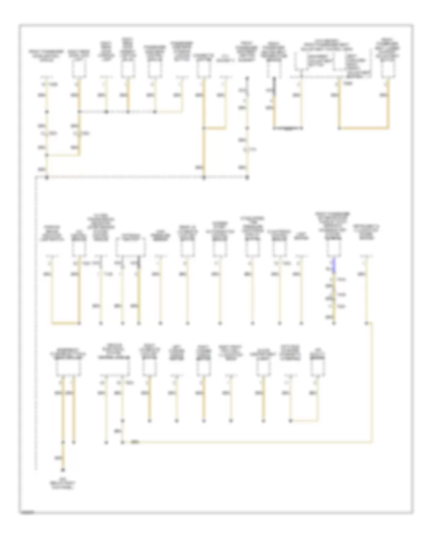 Ground Distribution Wiring Diagram 1 of 4 for Volkswagen Passat SE 2012