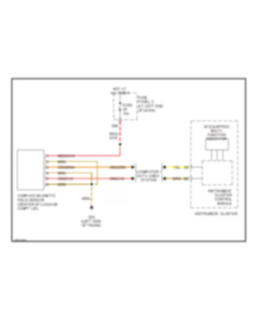 Electronic Compass Wiring Diagram for Volkswagen Passat SE 2012