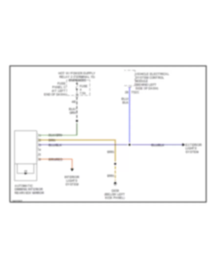 Automatic Day Night Mirror Wiring Diagram for Volkswagen Passat SE 2012