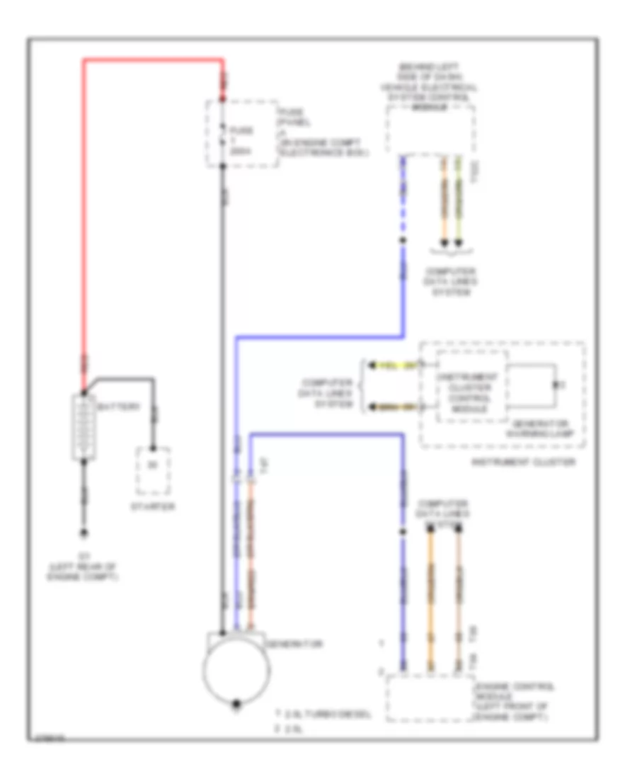 2 0L Turbo Diesel Charging Wiring Diagram for Volkswagen Passat SE 2012