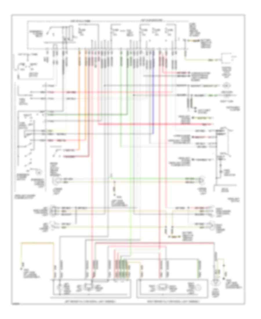 Exterior Lamps Wiring Diagram for Volkswagen Passat TDI 1996