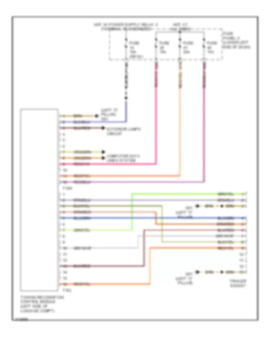 Trailer Tow Wiring Diagram for Volkswagen Tiguan SEL 4Motion 2009