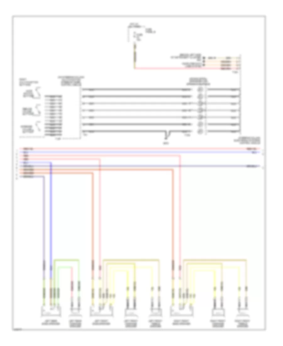 RadioNavigation Wiring Diagram, RNS2 with 10 Passive Speakers (3 of 4) for Volkswagen Touareg 2009