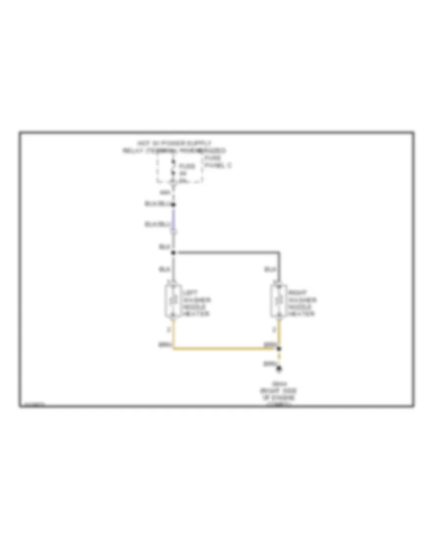 Электросхема быстрого подогрева для Volkswagen Touareg 2009