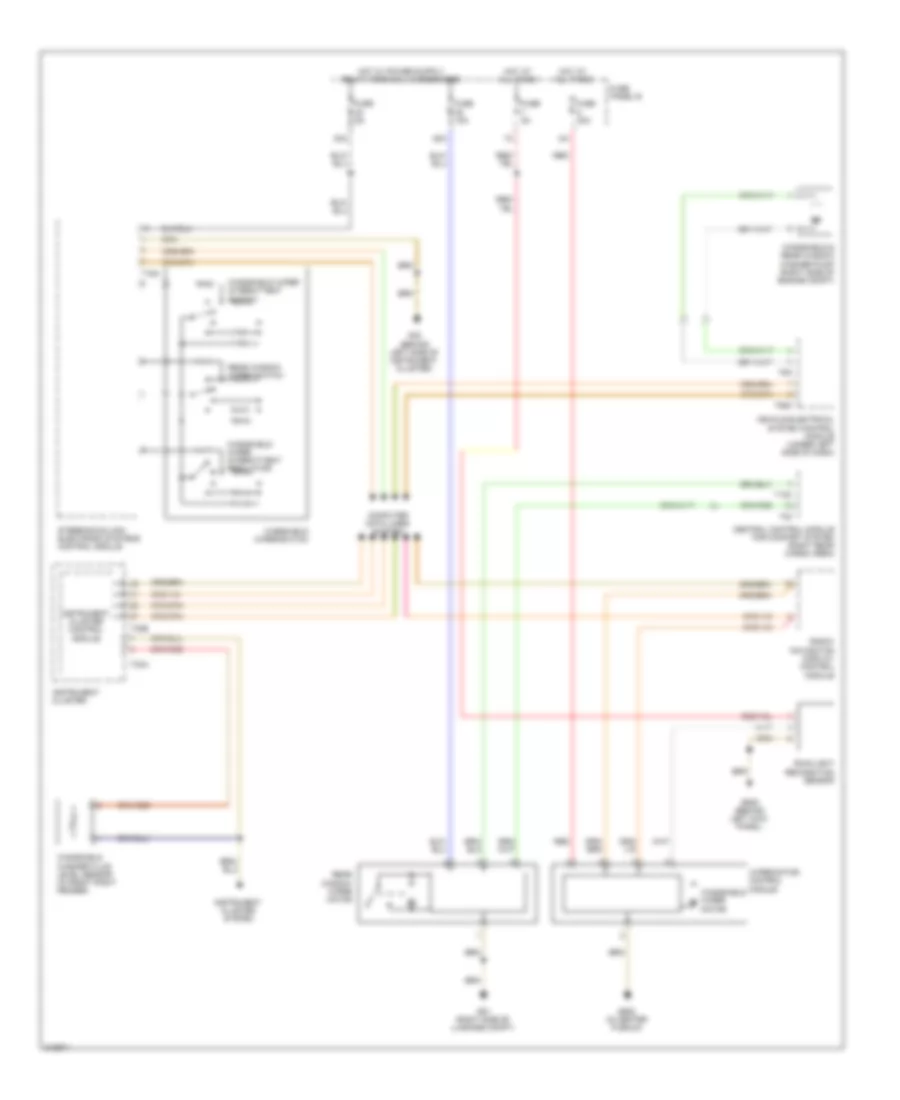 Электросхема стеклоочистителя, дворников и омывателя для Volkswagen Touareg 2009