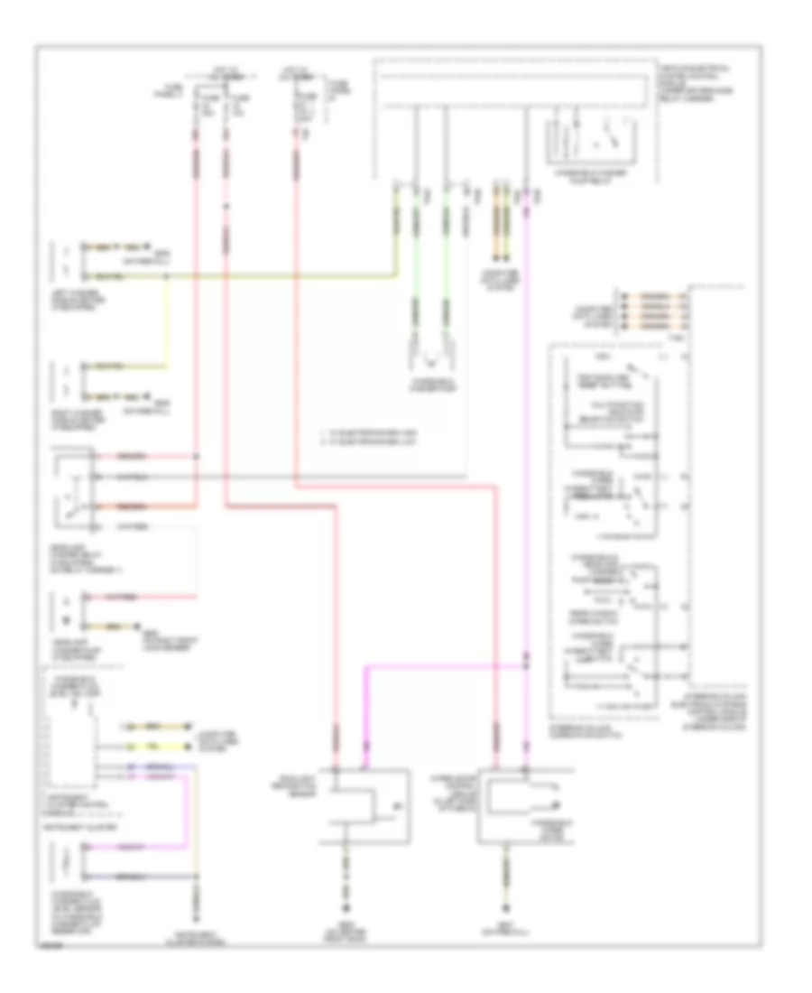 WiperWasher Wiring Diagram, Late Production for Volkswagen CC Luxury 2010