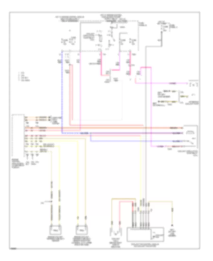 Cooling Fan Wiring Diagram, Late Production for Volkswagen CC Luxury 2010
