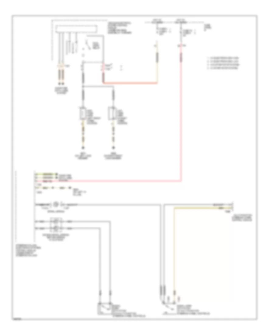 Horn Wiring Diagram Early Production for Volkswagen CC Luxury 2010
