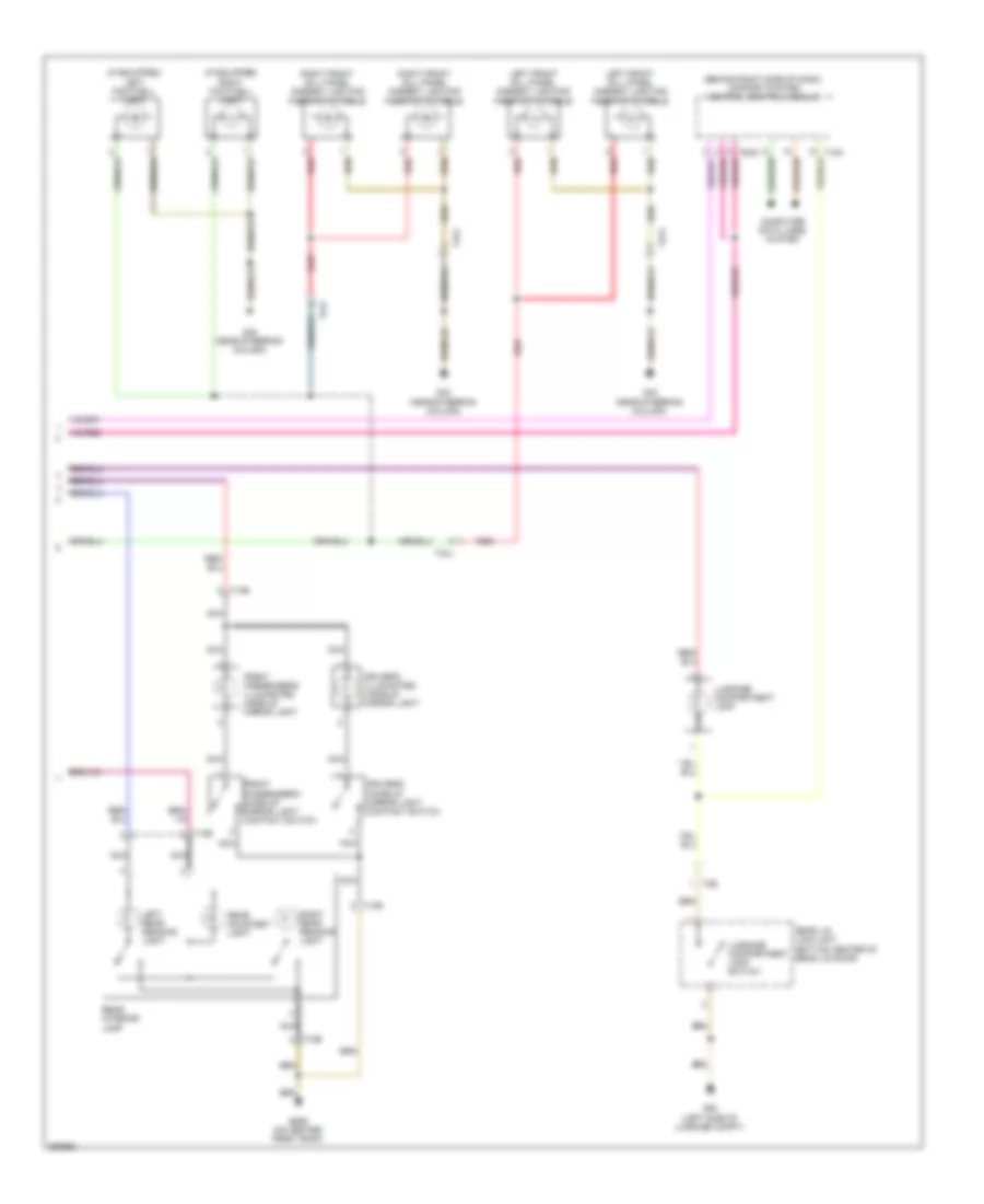 Courtesy Lamps Wiring Diagram, Early Production (2 of 2) for Volkswagen CC Luxury 2010