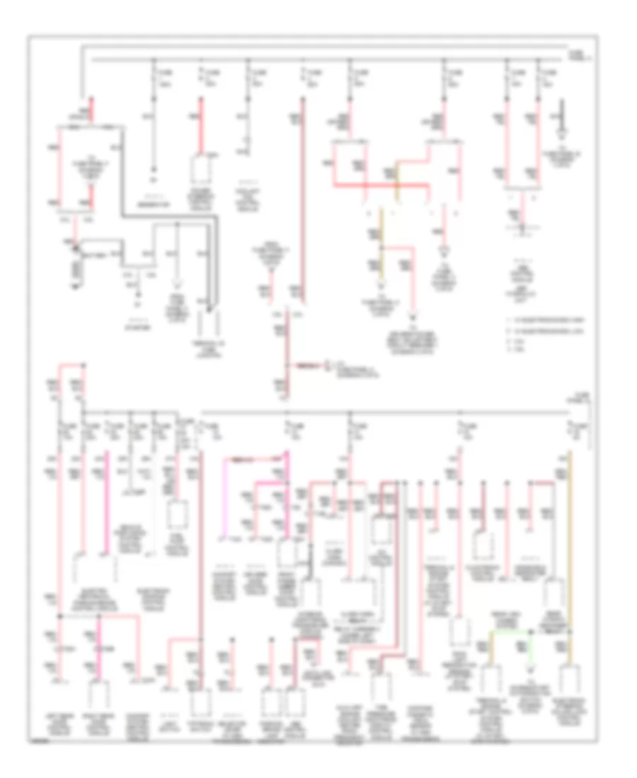 Power Distribution Wiring Diagram, Late Production (1 of 6) for Volkswagen CC Luxury 2010