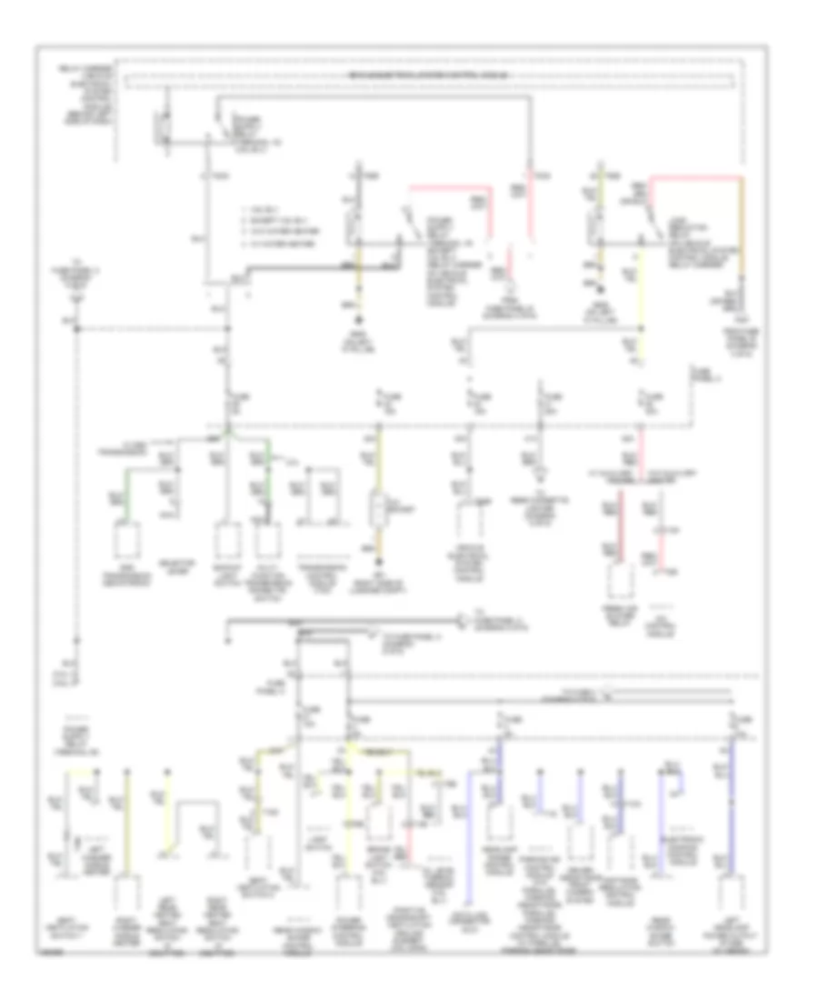 Power Distribution Wiring Diagram, Late Production (3 of 6) for Volkswagen CC Luxury 2010