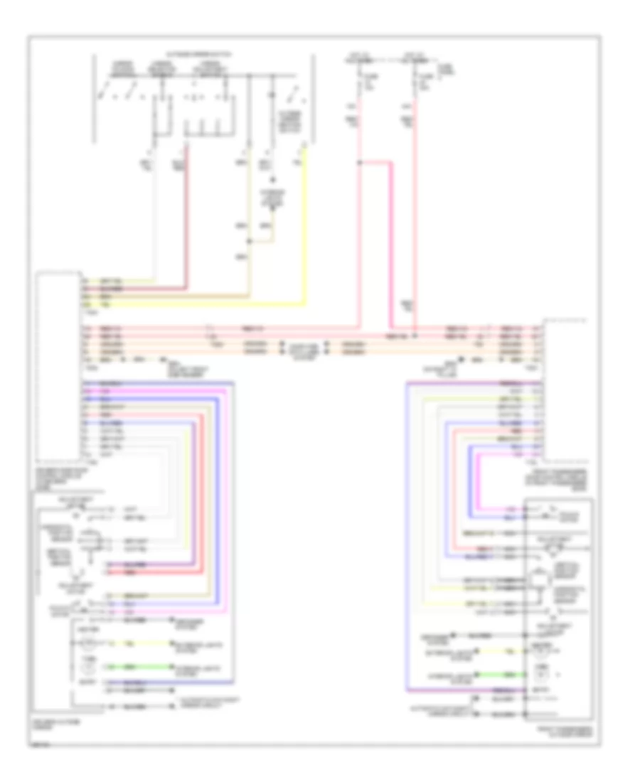 Power Mirrors Wiring Diagram, Late Production for Volkswagen CC Luxury 2010