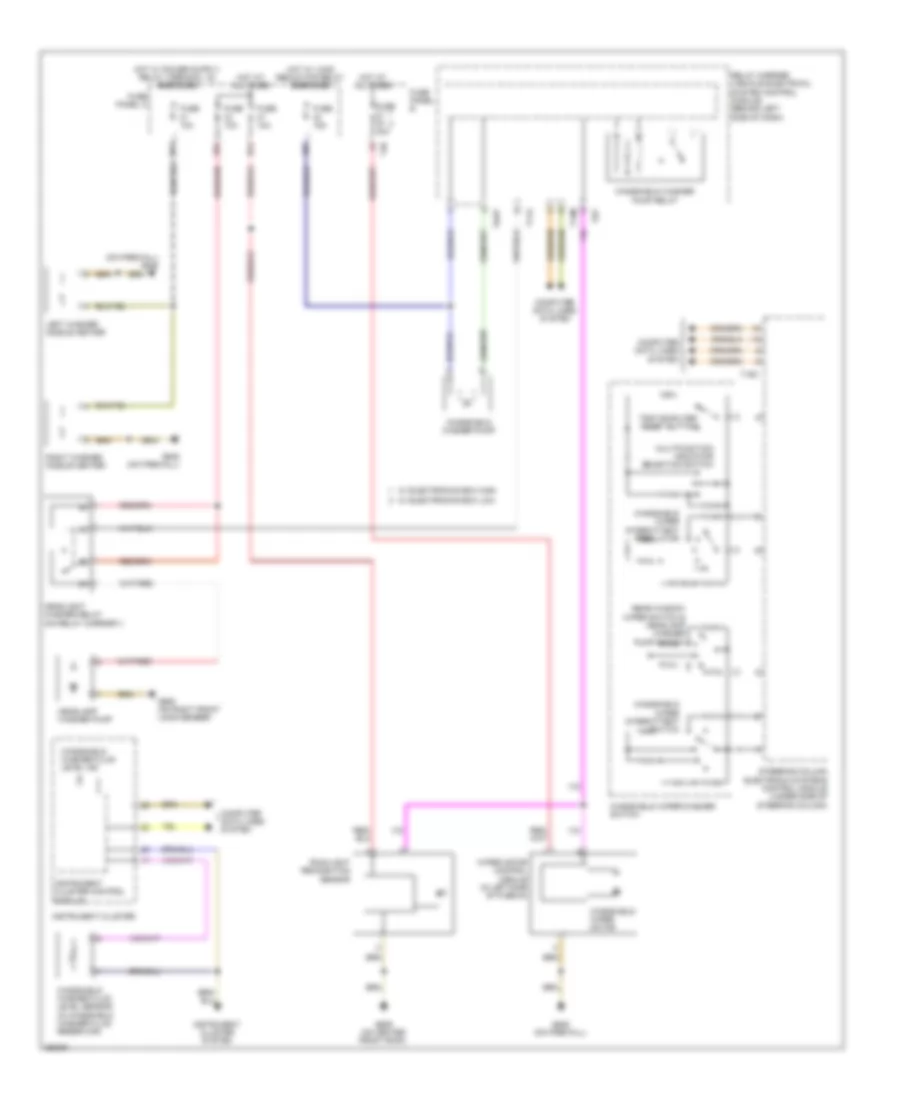 Электросхема стеклоочистителя, дворников и омывателя, Дорестайлинг для Volkswagen CC Sport 2010