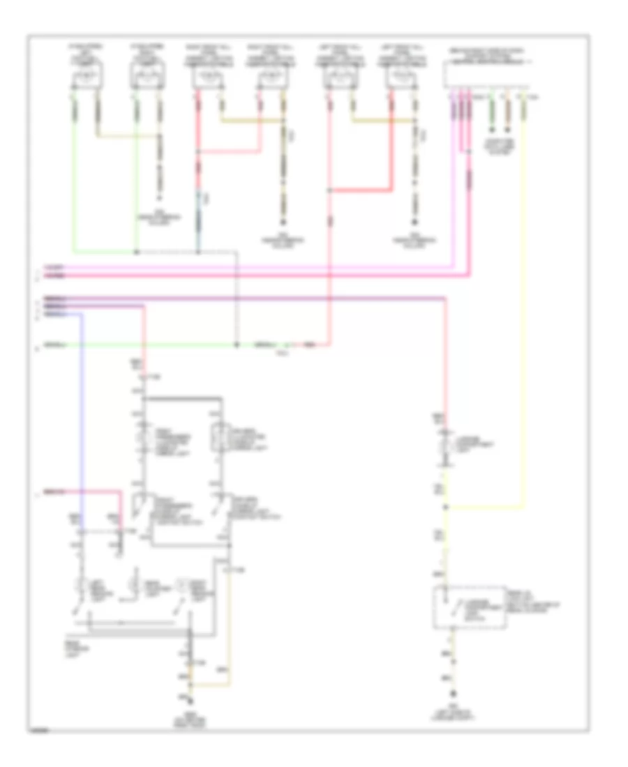 Courtesy Lamps Wiring Diagram Late Production 2 of 2 for Volkswagen CC Sport 2010