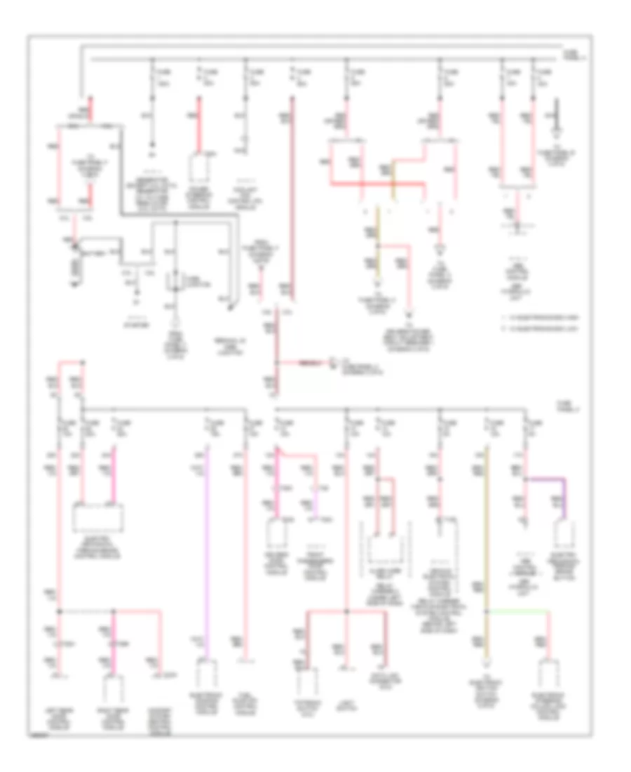 Power Distribution Wiring Diagram Early Production 1 of 6 for Volkswagen CC Sport 2010