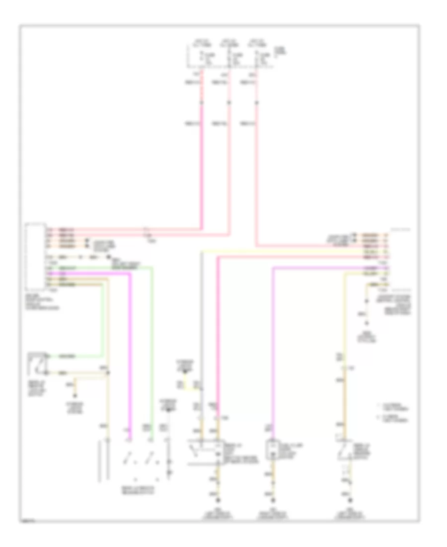 Trunk  Fuel Door Release Wiring Diagram, Late Production for Volkswagen CC VR6 4Motion 2010