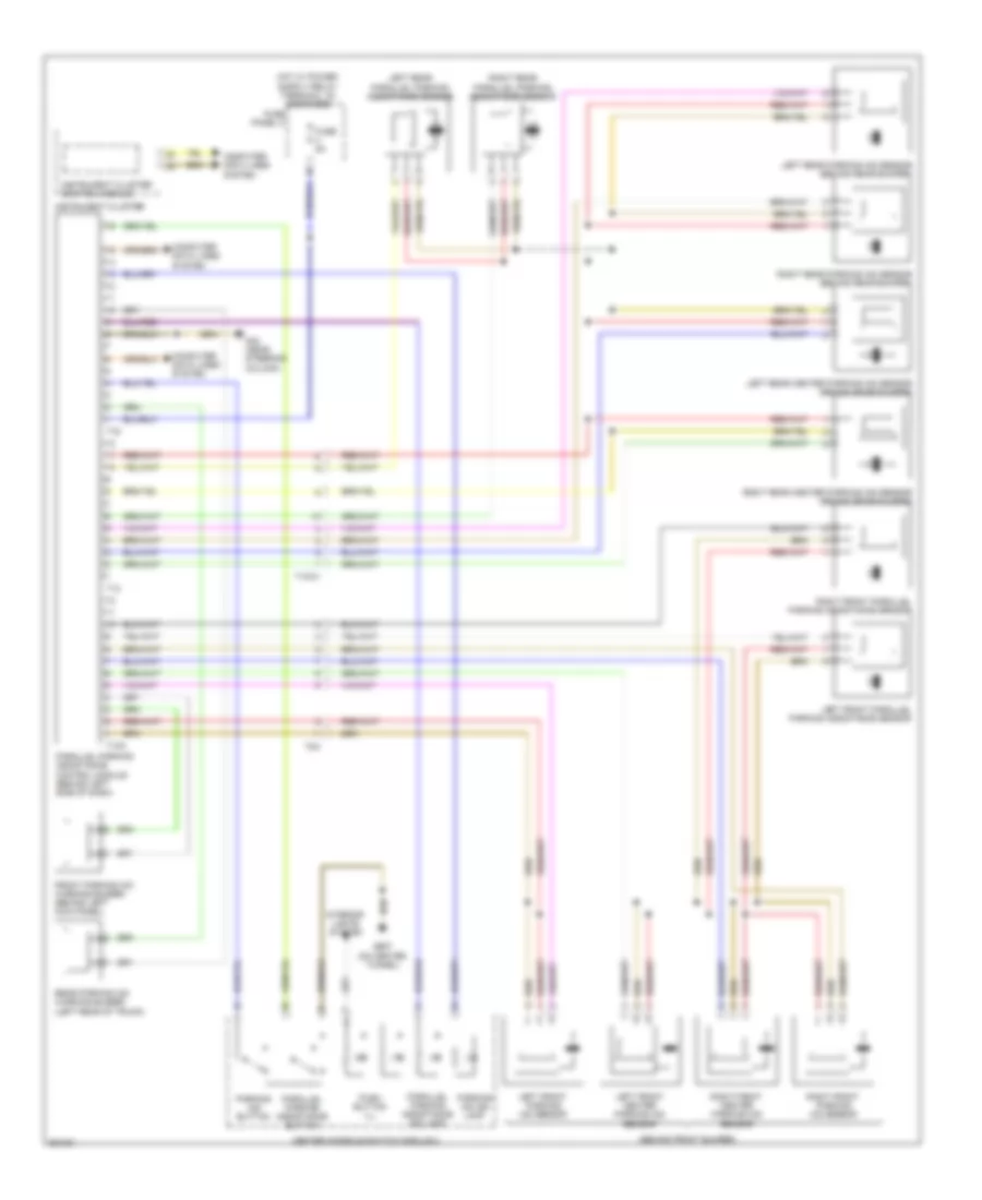 Parking Assistant Wiring Diagram, Late Production with Parallel Parking for Volkswagen CC VR6 Sport 2010