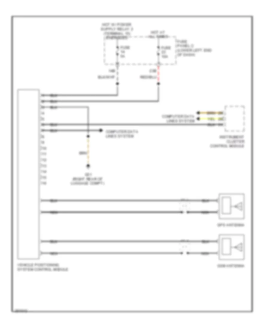 Vehicle Positioning System Control Module Wiring Diagram for Volkswagen Tiguan S 2012