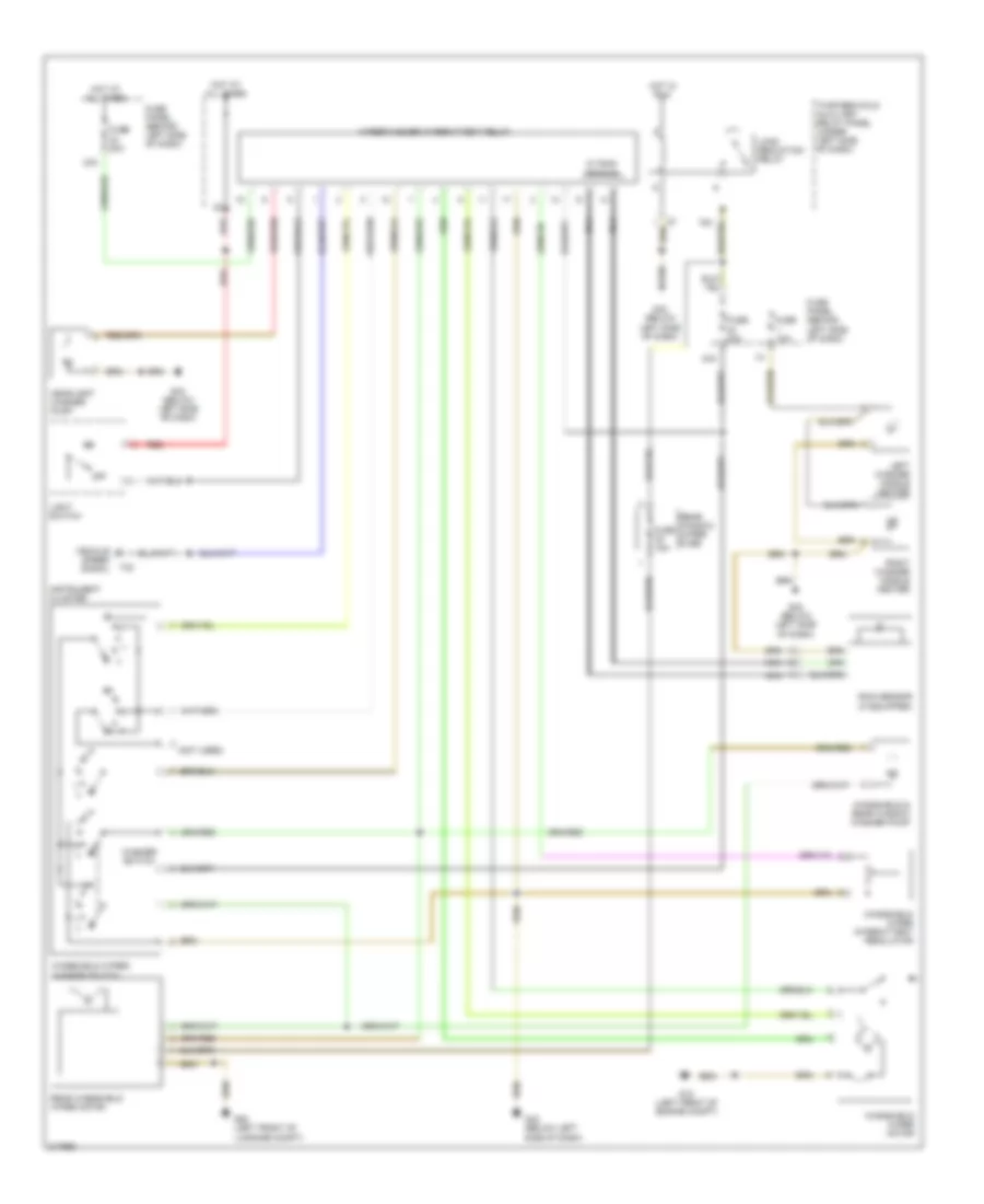 Электросхема стеклоочистителя, дворников и омывателя для Volkswagen Golf GL 2006