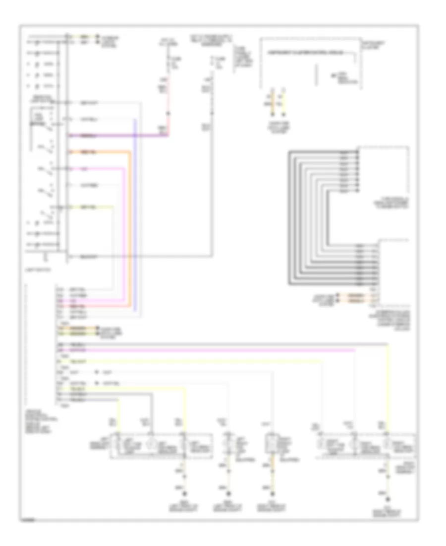 Headlights Wiring Diagram, without Xenon Lamps for Volkswagen Tiguan S 4Motion 2012