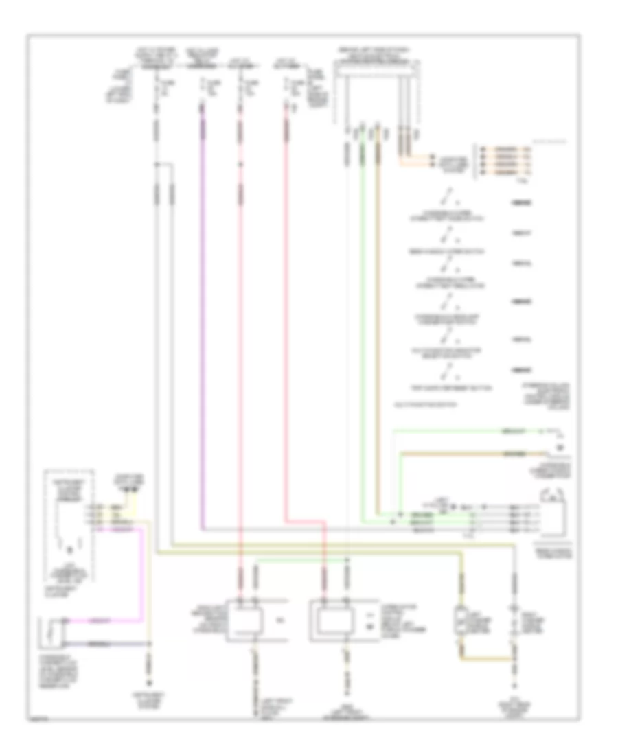 Электросхема стеклоочистителя, дворников и омывателя для Volkswagen Tiguan SE 2012