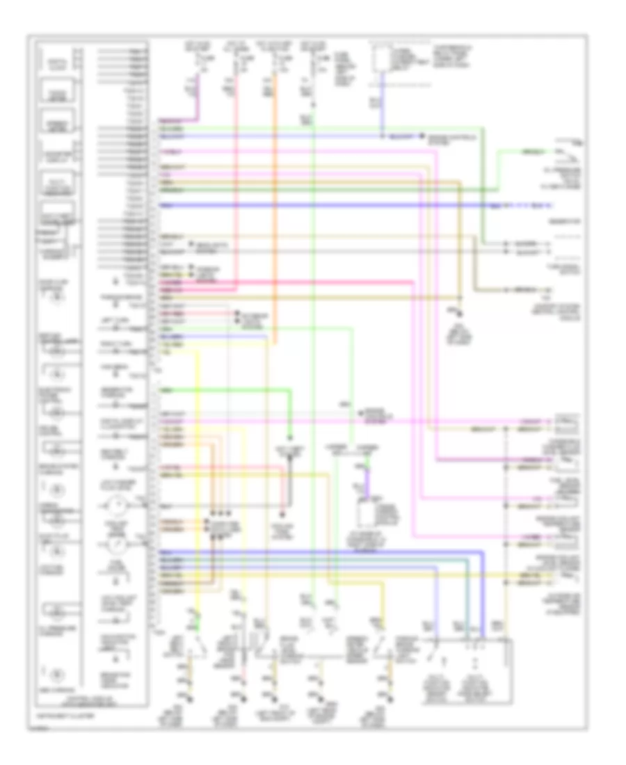 Instrument Cluster Wiring Diagram Early Production for Volkswagen GTI 2006