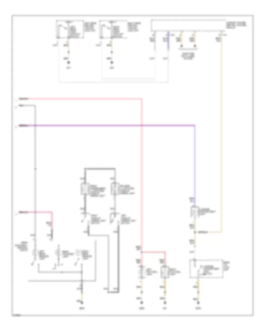 Courtesy Lamps Wiring Diagram Late Production 2 of 2 for Volkswagen GTI 2006