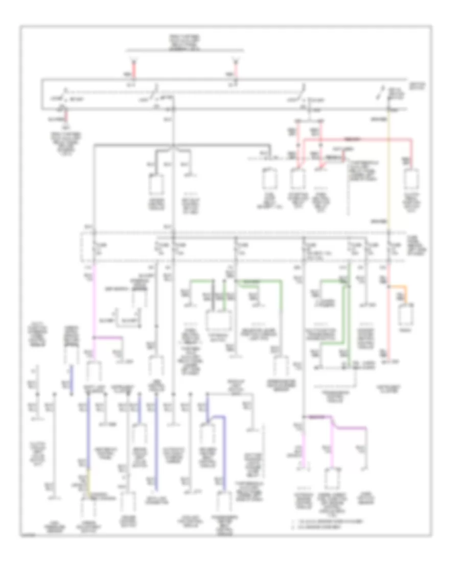 Power Distribution Wiring Diagram Early Production 2 of 3 for Volkswagen GTI 2006