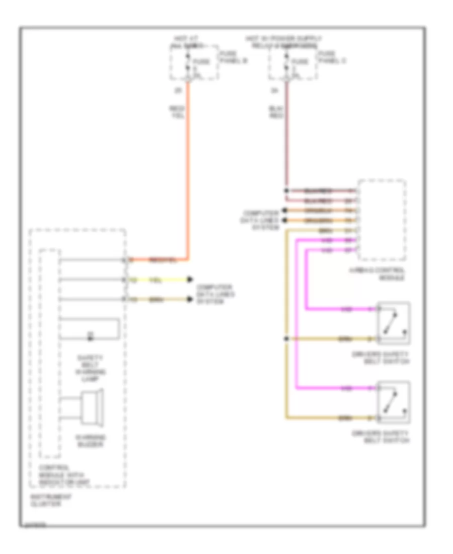 Warning Systems Wiring Diagram Late Production for Volkswagen GTI 2006
