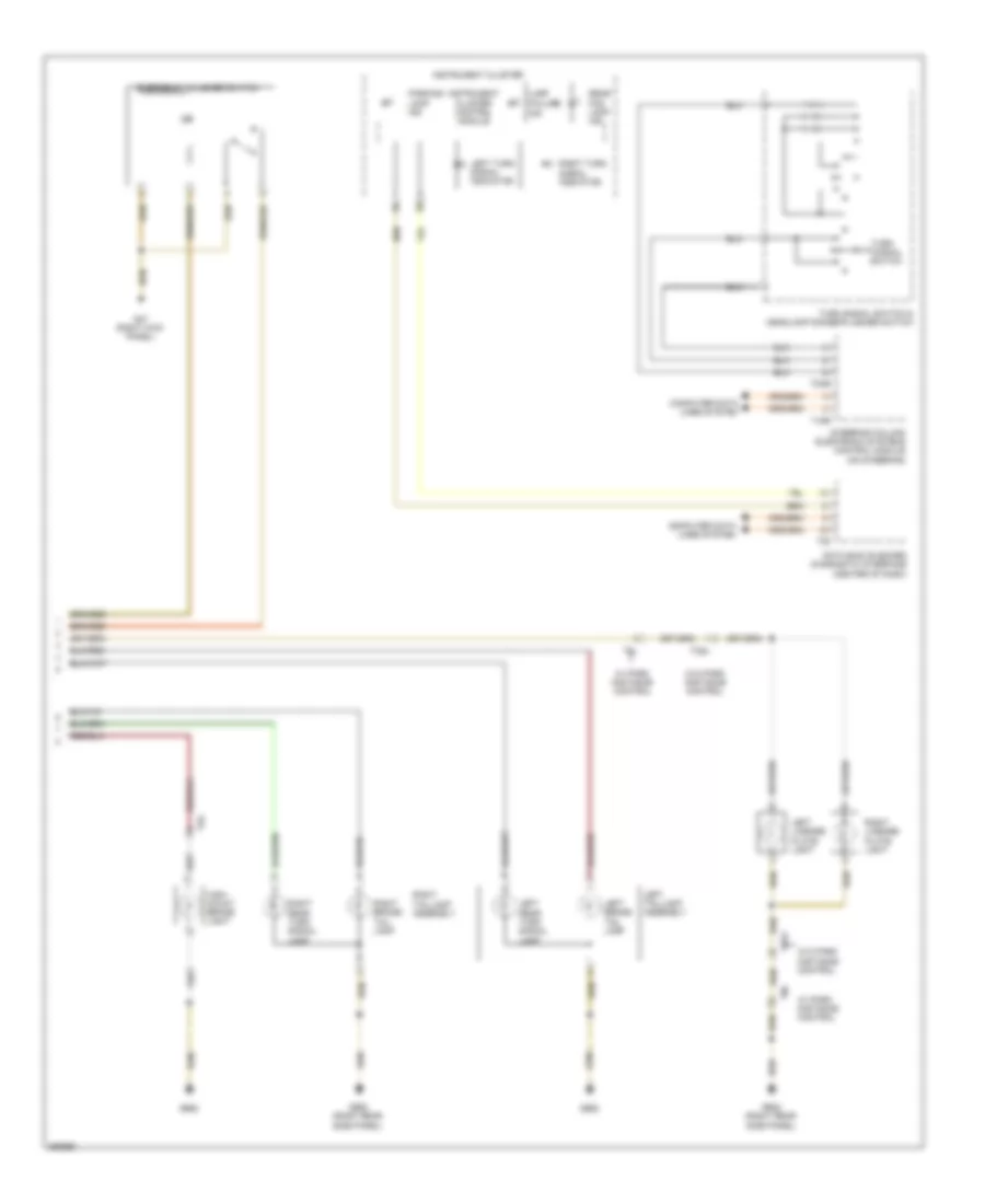 Exterior Lamps Wiring Diagram, Late Production (3 of 3) for Volkswagen Golf 2010