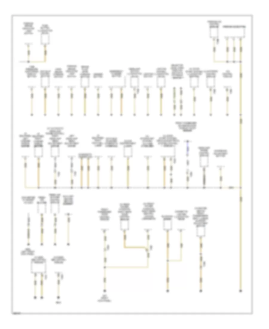 Ground Distribution Wiring Diagram, Early Production (2 of 4) for Volkswagen Golf 2010
