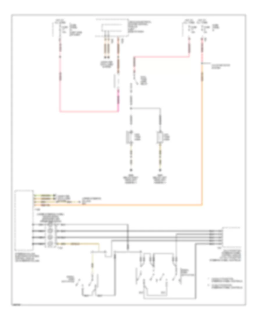 Horn Wiring Diagram, Late Production for Volkswagen Golf 2010