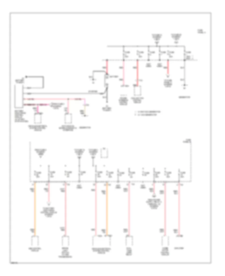 Power Distribution Wiring Diagram Early Production 1 of 6 for Volkswagen Golf 2010