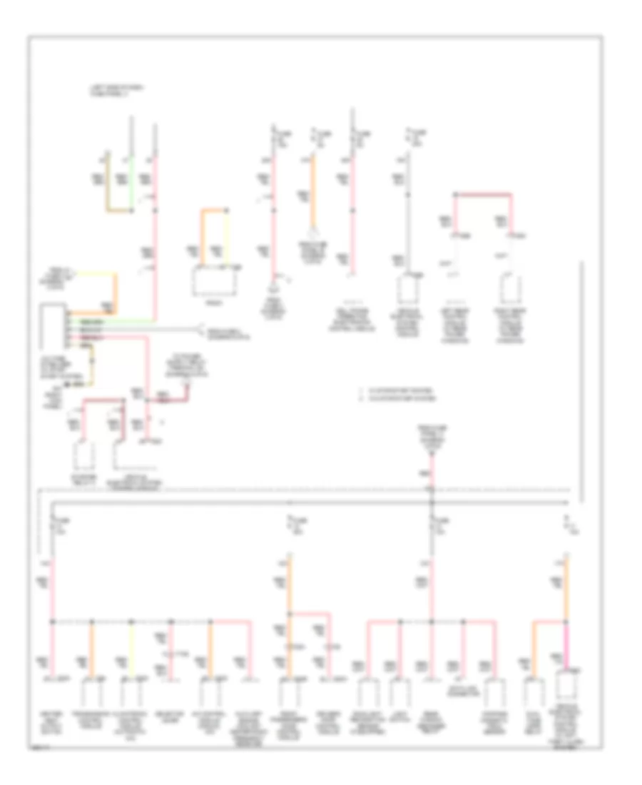 Power Distribution Wiring Diagram Early Production 3 of 6 for Volkswagen Golf 2010