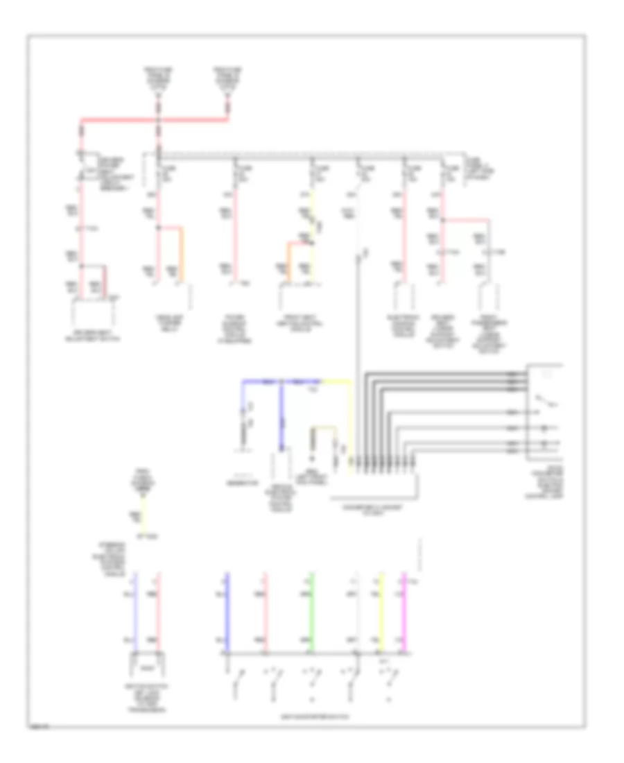 Power Distribution Wiring Diagram Early Production 5 of 6 for Volkswagen Golf 2010