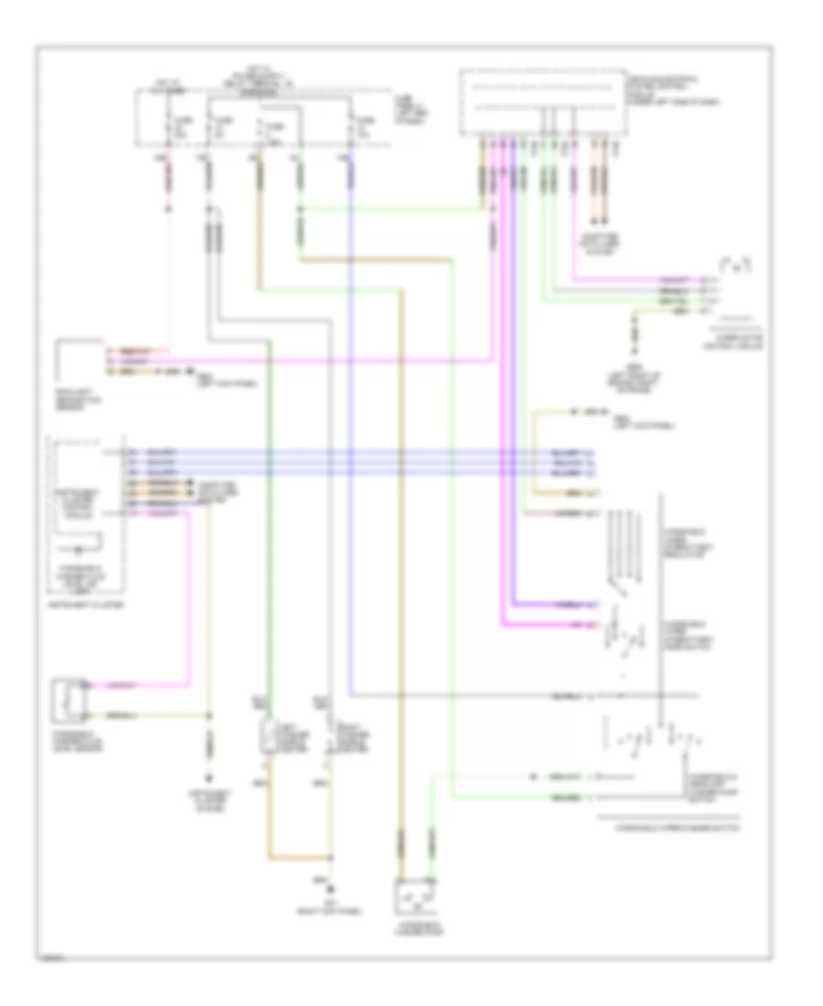 Электросхема стеклоочистителя, дворников и омывателя для Volkswagen Beetle 2013