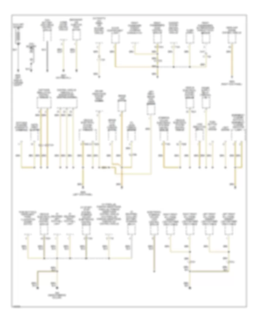 Ground Distribution Wiring Diagram 1 of 5 for Volkswagen CC Executive 2013