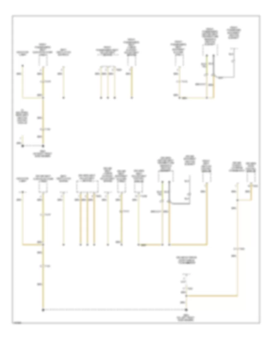 Ground Distribution Wiring Diagram (3 of 5) for Volkswagen CC Executive 2013