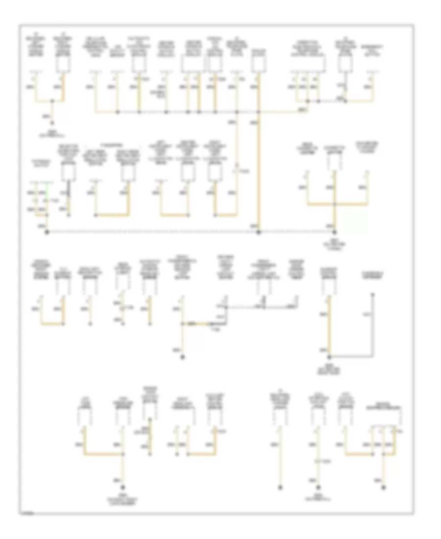 Ground Distribution Wiring Diagram (4 of 5) for Volkswagen CC Executive 2013