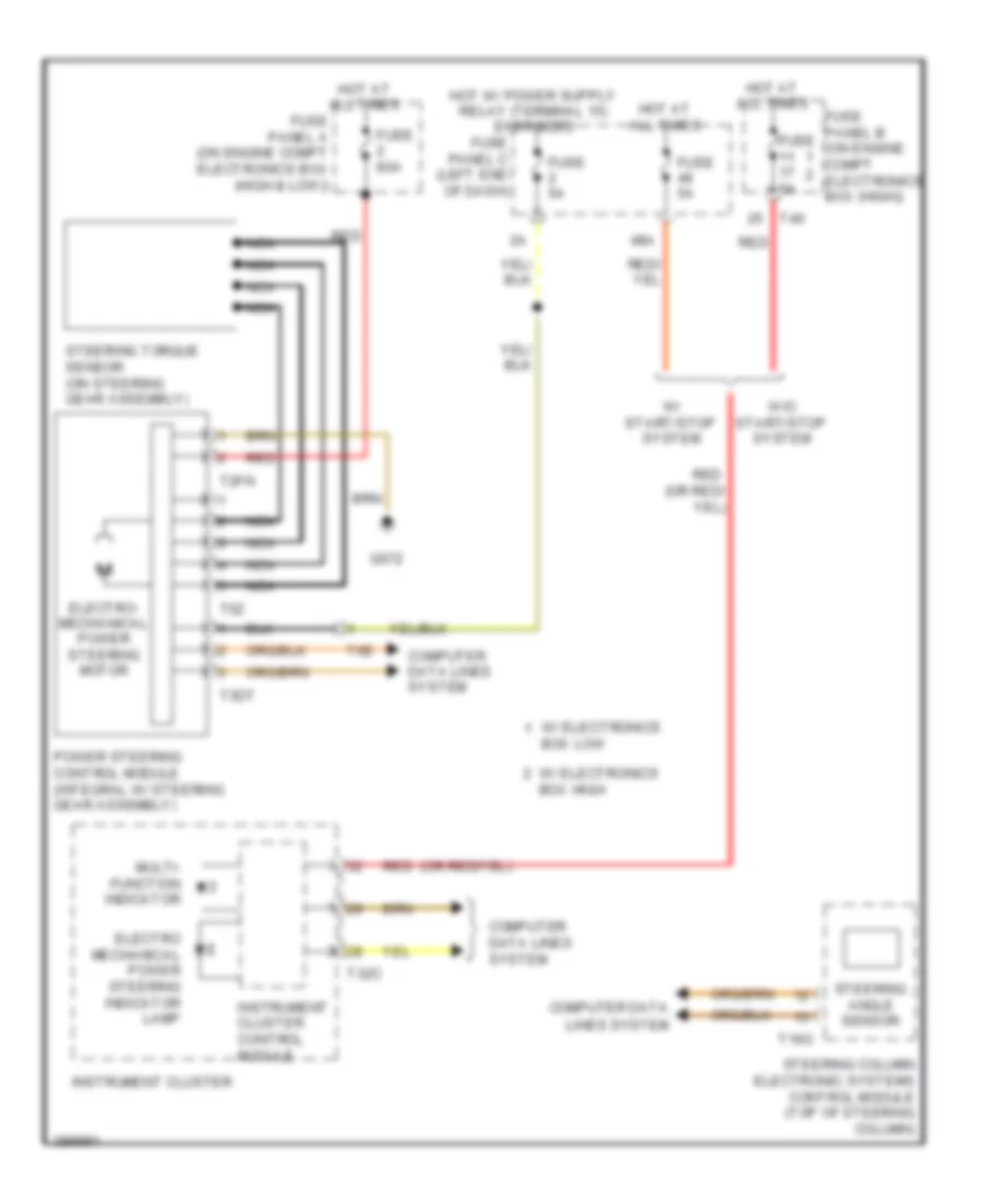 Electronic Power Steering Wiring Diagram for Volkswagen CC Lux 2013