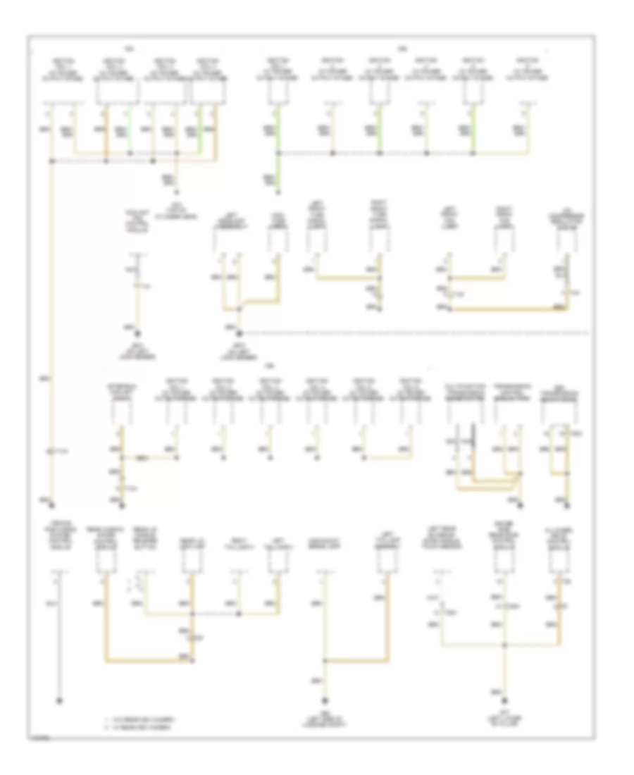 Ground Distribution Wiring Diagram 2 of 5 for Volkswagen CC Lux 2013