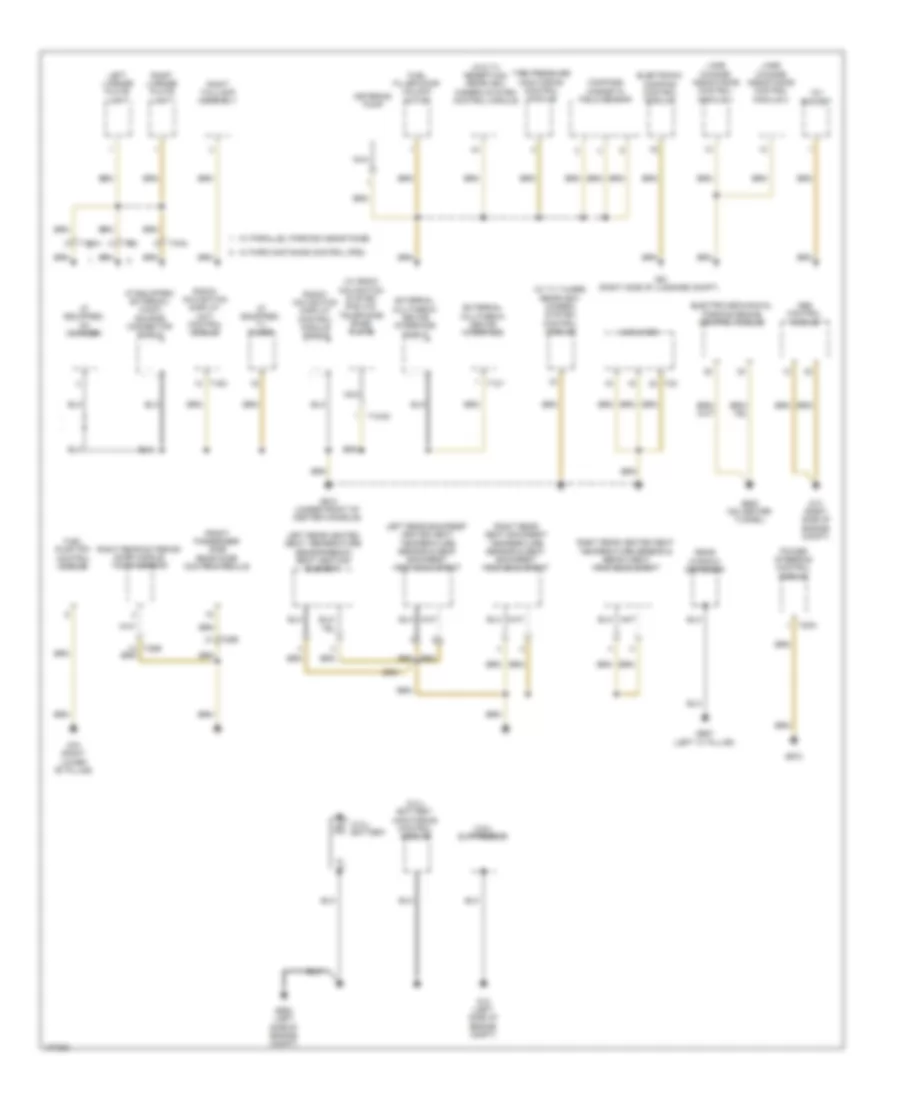 Ground Distribution Wiring Diagram 5 of 5 for Volkswagen CC Lux 2013