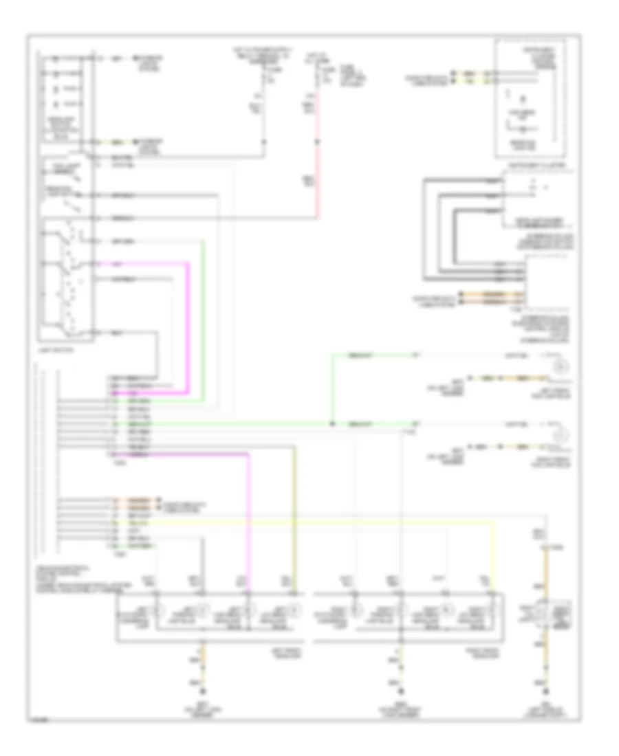 Headlights Wiring Diagram without HID Headlamps for Volkswagen CC Lux 2013