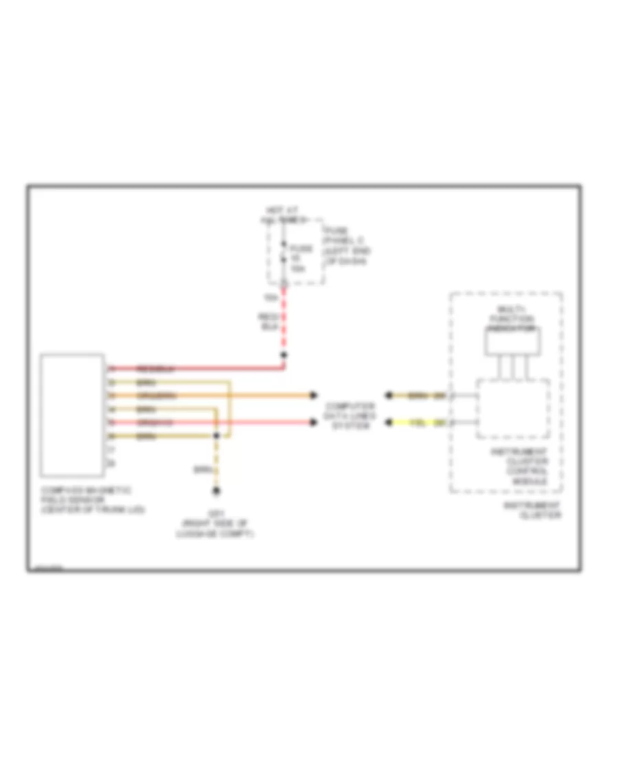 Electronic Compass Wiring Diagram for Volkswagen CC Lux 2013