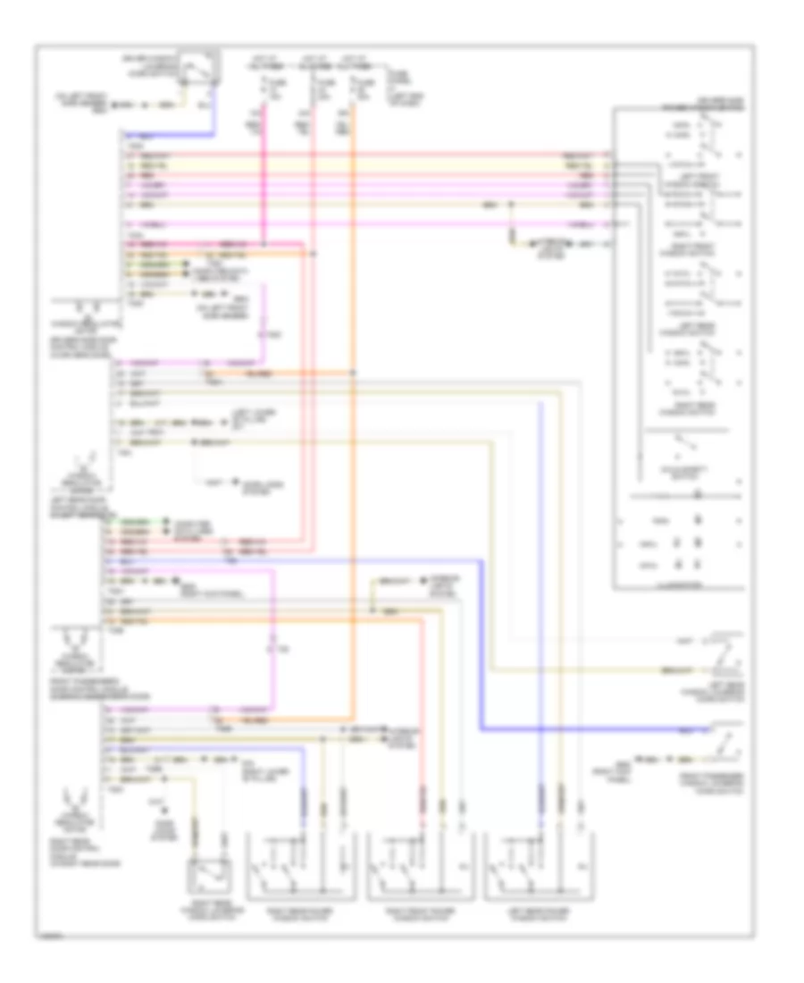 Power Windows Wiring Diagram for Volkswagen CC Lux 2013