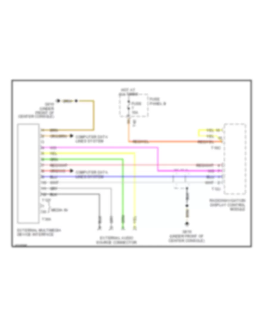 Multimedia Interface Wiring Diagram for Volkswagen CC Lux 2013